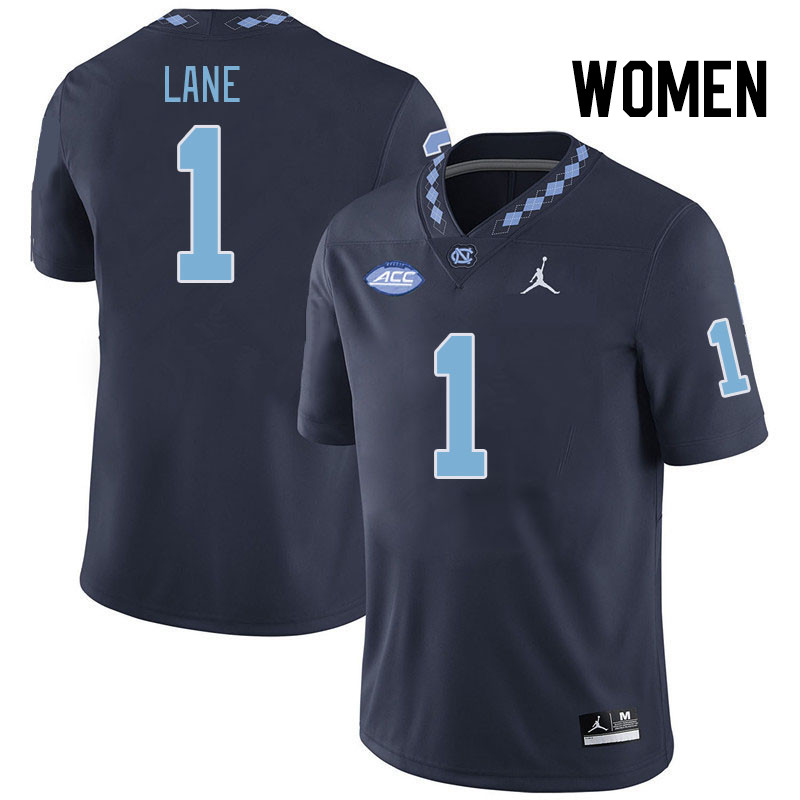 Women #1 Antavious Lane North Carolina Tar Heels College Football Jerseys Stitched Sale-Navy